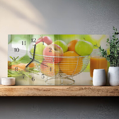 Horloge horizontale en verre Fruits et nectar