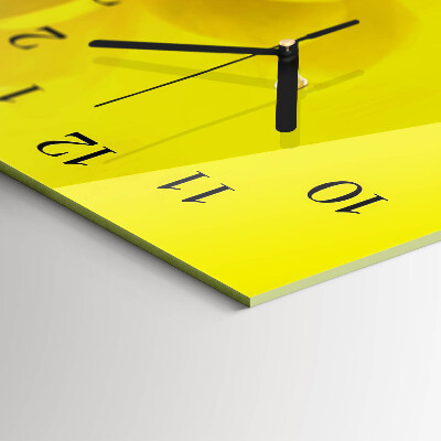Horloge horizontale en verre Pas