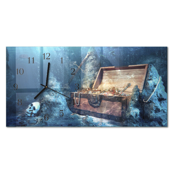 Horloge horizontale en verre Objets de valeur engloutis