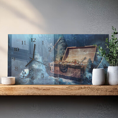Horloge horizontale en verre Objets de valeur engloutis