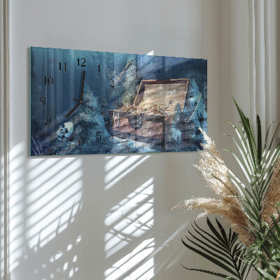 Horloge horizontale en verre Objets de valeur engloutis