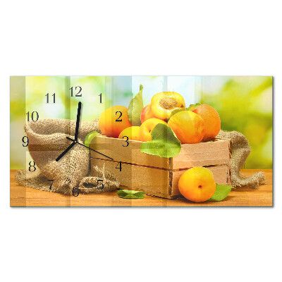 Horloge horizontale en verre Abricots