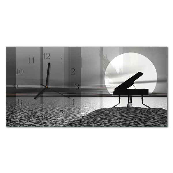 Horloge horizontale en verre Piano d'appoint