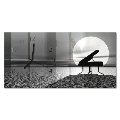 Horloge horizontale en verre Piano d'appoint