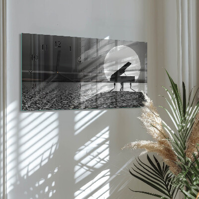 Horloge horizontale en verre Piano d'appoint