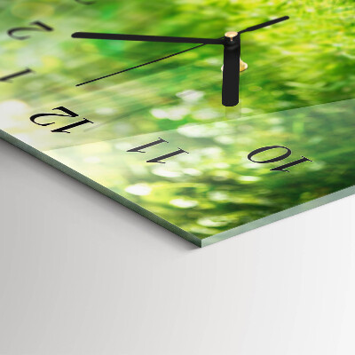 Horloge horizontale en verre Panier de pommes