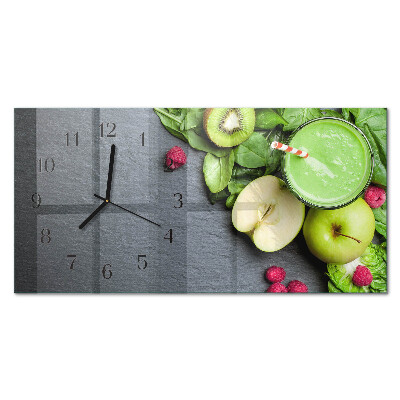 Horloge horizontale en verre Salade de fruits