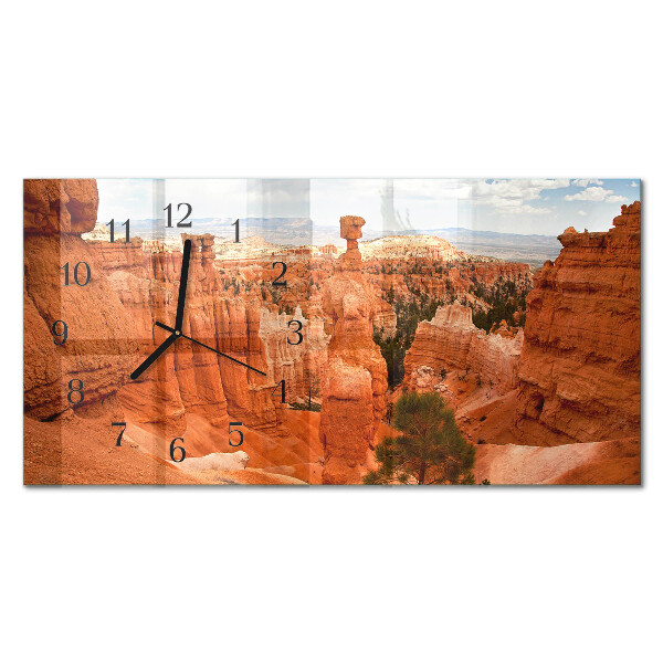 Horloge horizontale en verre Canyon de bryce