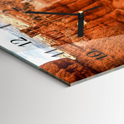 Horloge horizontale en verre Canyon de bryce
