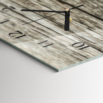 Horloge horizontale en verre Restes de pommes