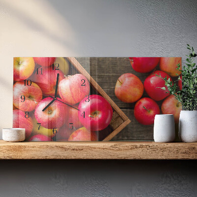 Horloge horizontale en verre Pommes de dessert