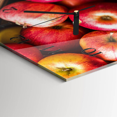 Horloge horizontale en verre Pommes de dessert