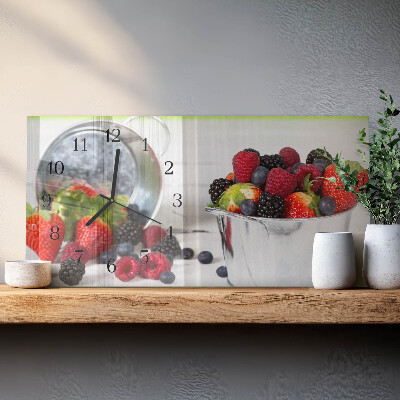Horloge horizontale en verre Les dons de la forêt