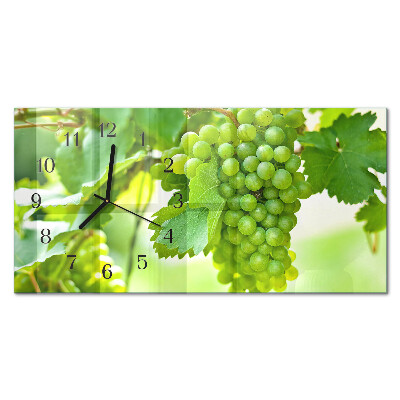 Horloge horizontale en verre Grappes de raisins