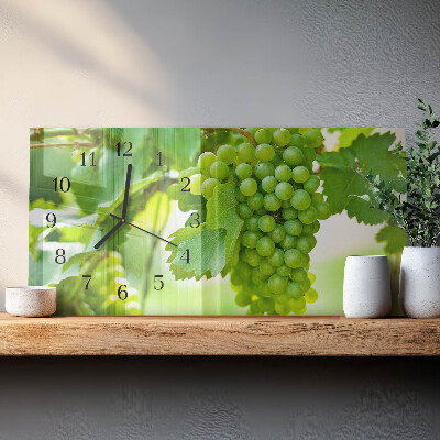 Horloge horizontale en verre Grappes de raisins