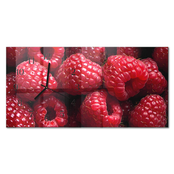 Horloge horizontale en verre Framboise