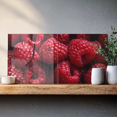 Horloge horizontale en verre Framboise