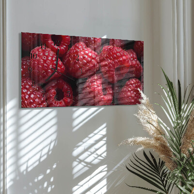 Horloge horizontale en verre Framboise