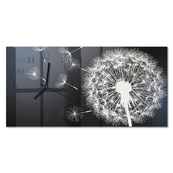 Horloge horizontale en verre Cerf-volant pissenlit