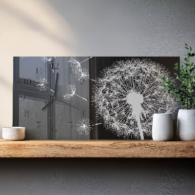 Horloge horizontale en verre Cerf-volant pissenlit