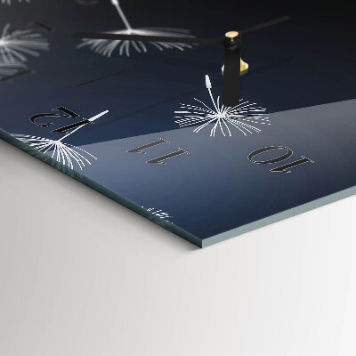 Horloge horizontale en verre Cerf-volant pissenlit