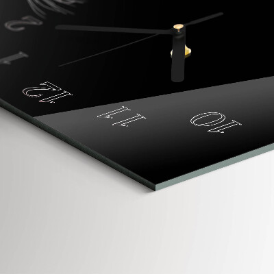 Horloge horizontale en verre Jaguar américain