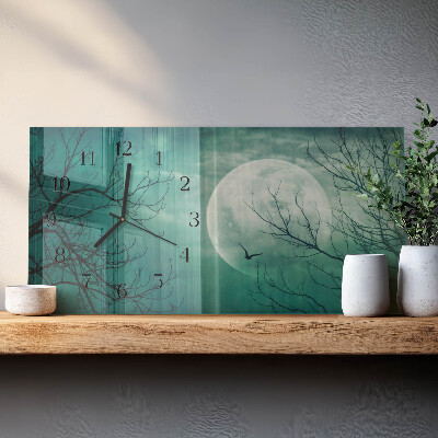 Horloge horizontale en verre Globe argenté