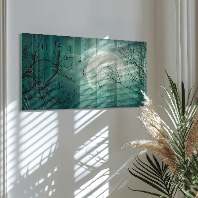 Horloge horizontale en verre Globe argenté
