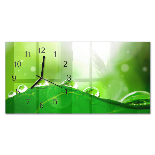 Horloge horizontale en verre Rosée du matin