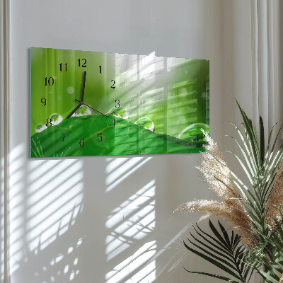 Horloge horizontale en verre Rosée du matin