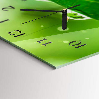 Horloge horizontale en verre Rosée du matin