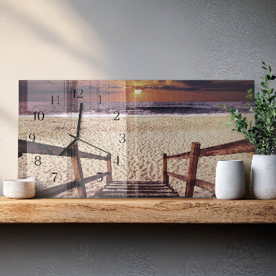 Horloge horizontale en verre À quelques pas de la plage