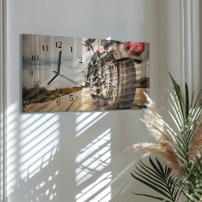 Horloge horizontale en verre Deux-roues