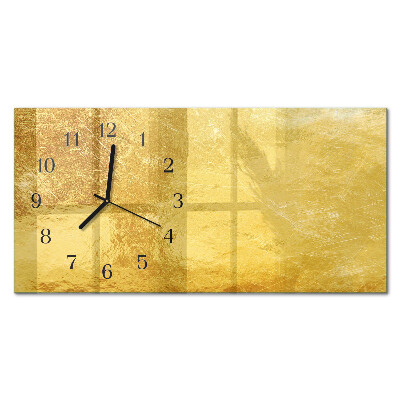 Horloge horizontale en verre Surface métallique