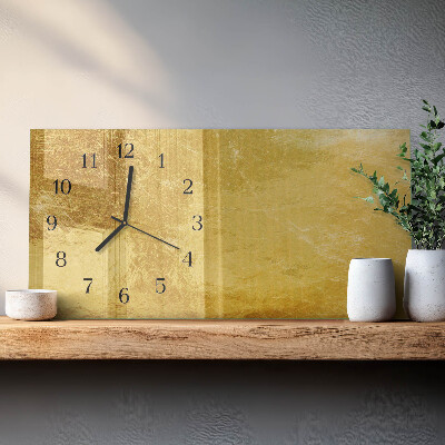 Horloge horizontale en verre Surface métallique