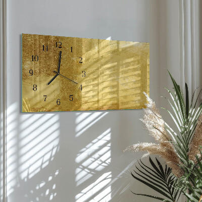 Horloge horizontale en verre Surface métallique
