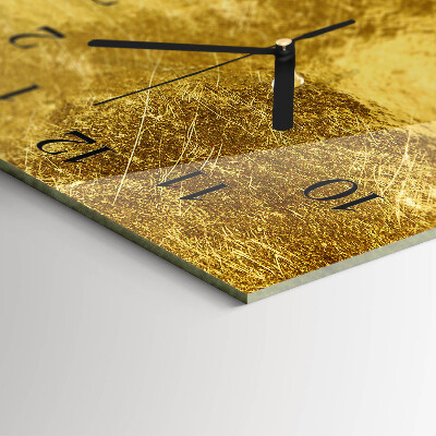 Horloge horizontale en verre Surface métallique
