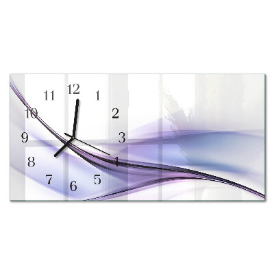 Horloge horizontale en verre Vagues colorées