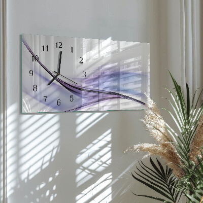 Horloge horizontale en verre Vagues colorées