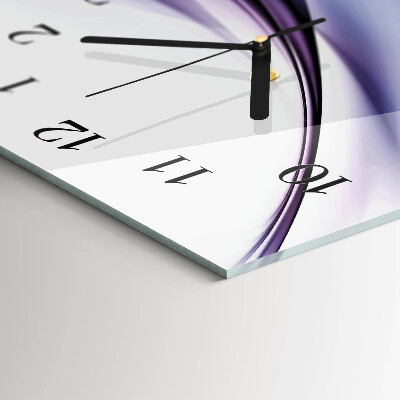 Horloge horizontale en verre Vagues colorées