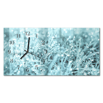 Horloge horizontale en verre Rosée froide du matin