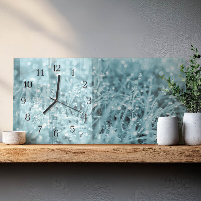 Horloge horizontale en verre Rosée froide du matin