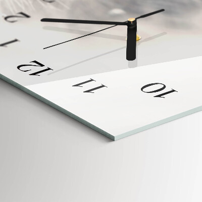 Horloge horizontale en verre Pissenlit commun