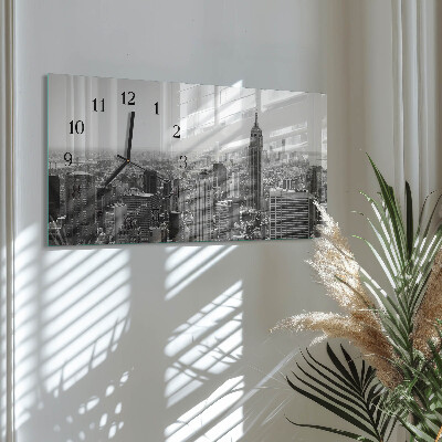Horloge horizontale en verre New york manhattan