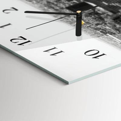 Horloge horizontale en verre New york manhattan