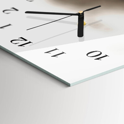 Horloge horizontale en verre Une fleur a éclos