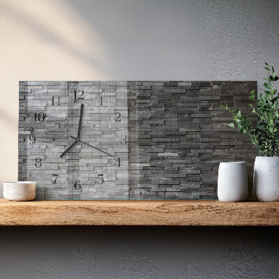 Horloge horizontale en verre Structure en pierre
