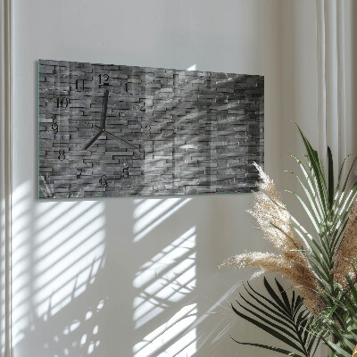 Horloge horizontale en verre Structure en pierre