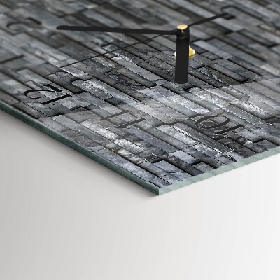 Horloge horizontale en verre Structure en pierre