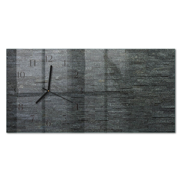 Horloge horizontale en verre Pierre d'ardoise